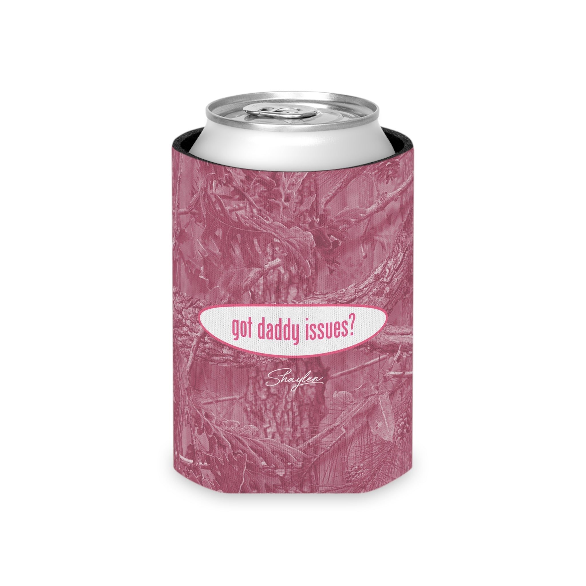 Daddy Issues Pink Camo Drink Cooler