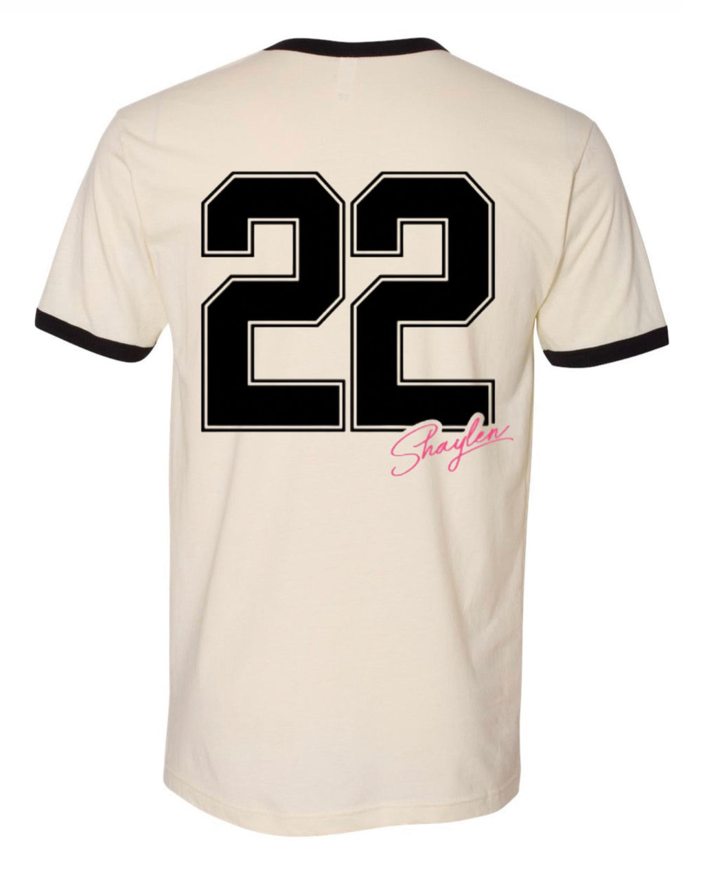 "WHAT IF I DON’T?" Ringer Tee (Ivory/Black)