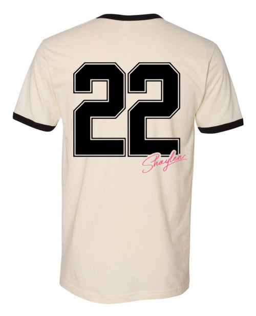 "WHAT IF I DON’T?" Ringer Tee (Ivory/Black)