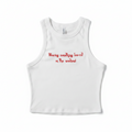 "Wearing Something Low-Cut on the Weekend" Crop Tank Top